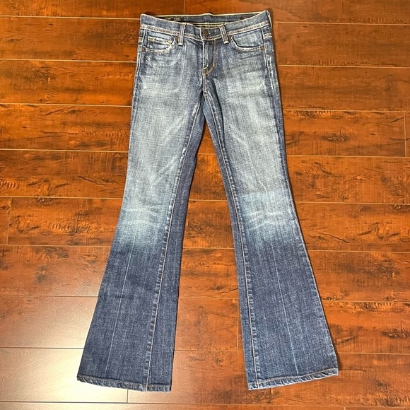 CITIZENS OF HUMANITY Denim Gabrielle #45 Stretch H Yoke Signature Flare Size 24 - Picture 2 of 12